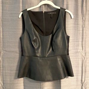 Black leather BCBG tank top size small
